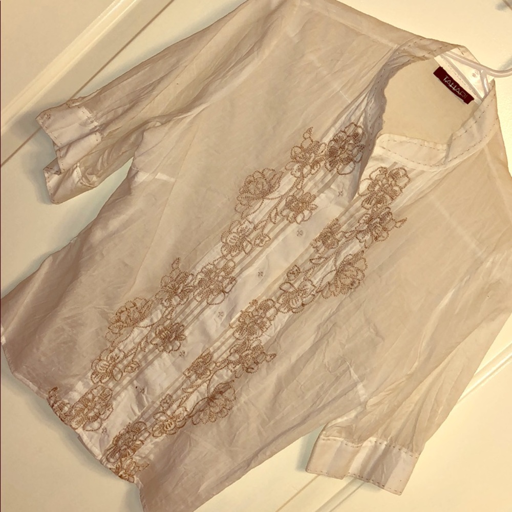 White button up blouse